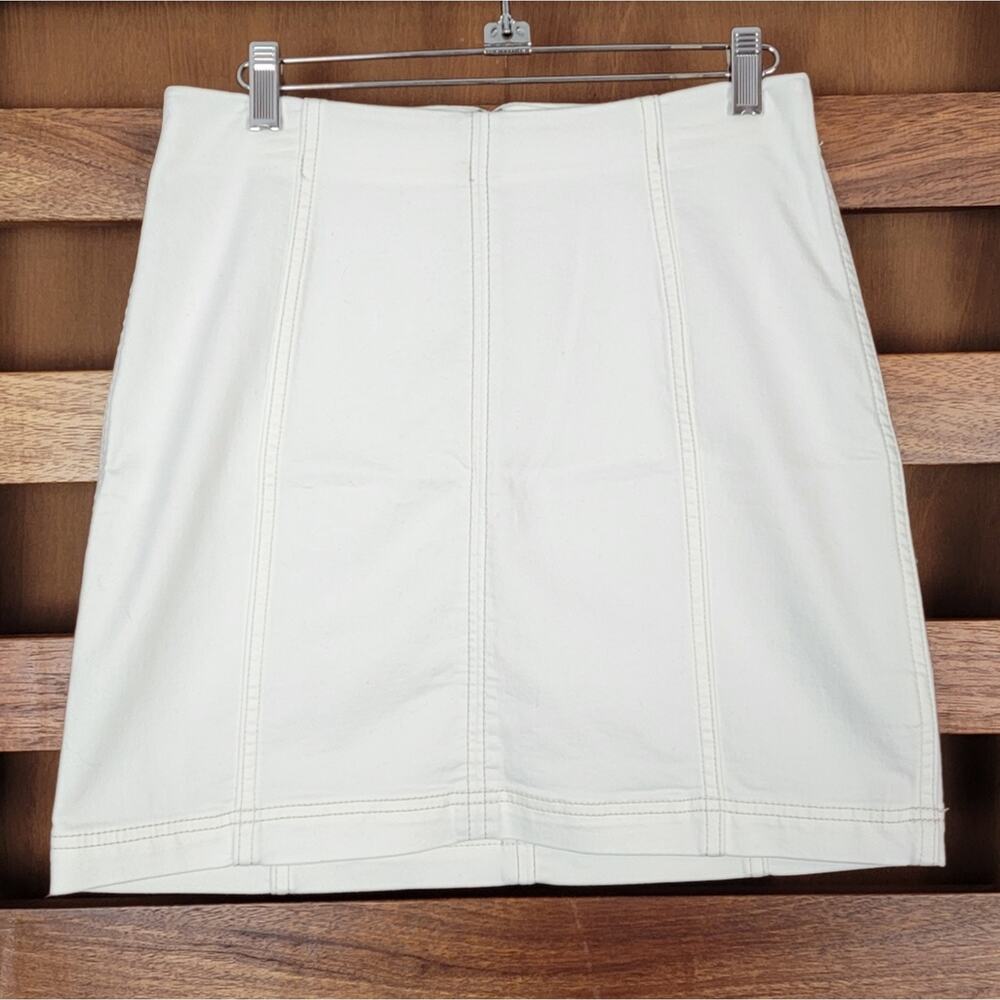 Free People Cream Mini Skirt